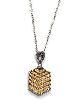 Erin Steele Jewelry Two Tone Chevron Necklace