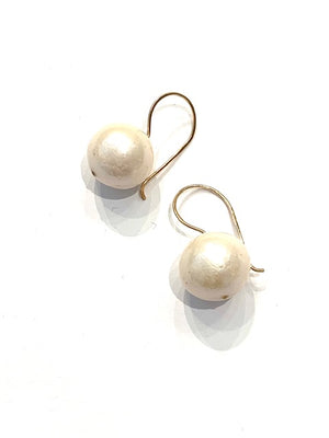 Sconset Flair Studio Large Drop Pearl Earrings