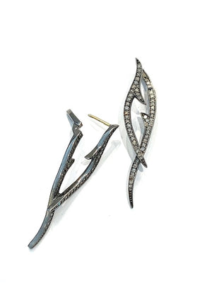 Erin Steele Jewelry Diamond Thorn Earrings