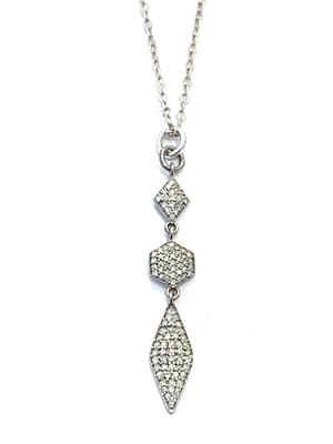 Erin Steele Jewelry Multi Shape Diamond Pendant Necklace