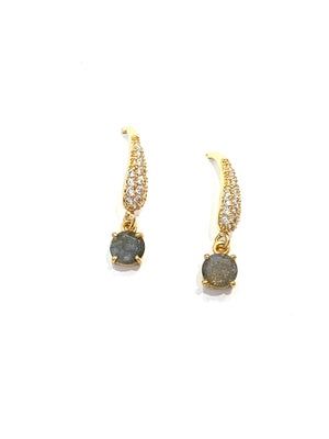 Erin Steele Jewelry Labradorite & Cubic Zirconia Drop Earrings