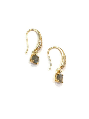 Erin Steele Jewelry Labradorite & Cubic Zirconia Drop Earrings