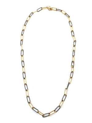 Erin Steele Jewelry Two Tone Gold Filled & Rhodium Paperclip Chain