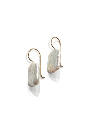 Sconset Flair Studio Tile Pearl Earrings