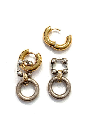 Paula Rosen Jewelry Sal Two Tone Earrings