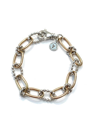 County Metalsmiths Two Tone Link Bracelet