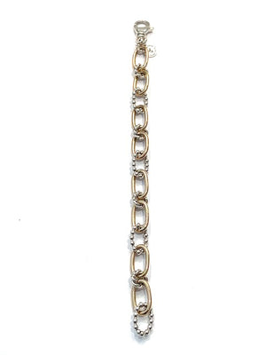 County Metalsmiths Two Tone Link Bracelet