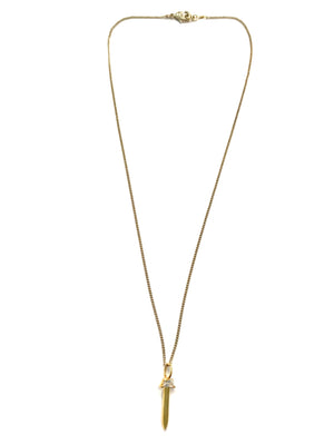 Erin Steele Jewelry White Topaz Dagger Charm Necklace