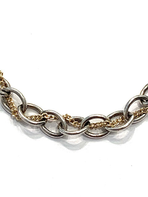 County Metalsmiths Two Tone Link Bracelet