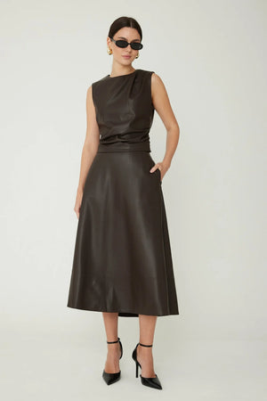 JS71 Laurent Vegan Leather Skirt