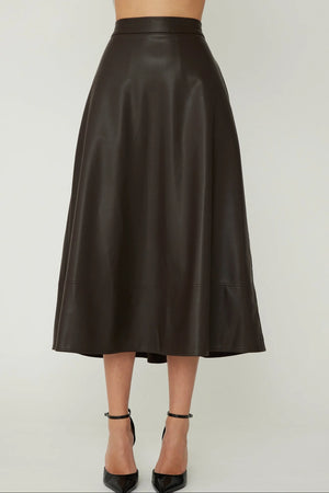JS71 Laurent Vegan Leather Skirt