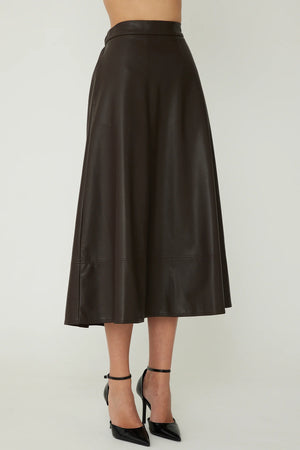 JS71 Laurent Vegan Leather Skirt