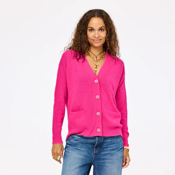 Kerri Rosenthal Jackie Cardigan, Neon Pink