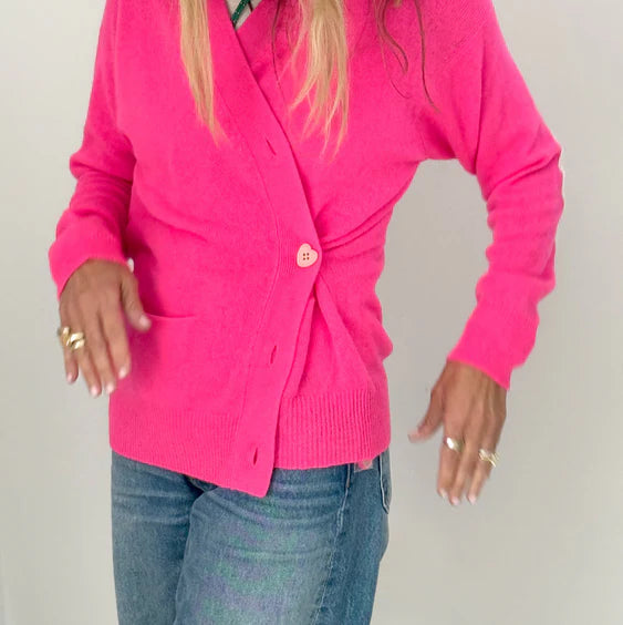 Kerri Rosenthal Jackie Cardigan, Neon Pink
