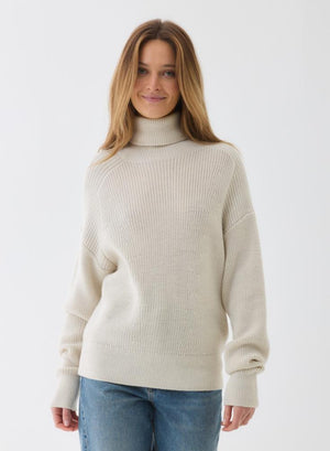 Majestic Filatures Merino Rib Semi Relaxed Long Sleeve Turtleneck