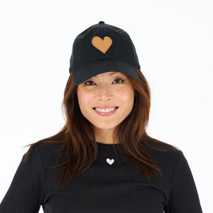 Kerri Rosenthal KR Imperfect Heart Hat, Black/Brown