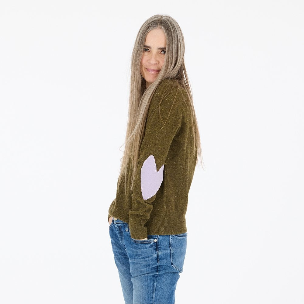 Kerri Rosenthal Patchwork Pullover, Army Green
