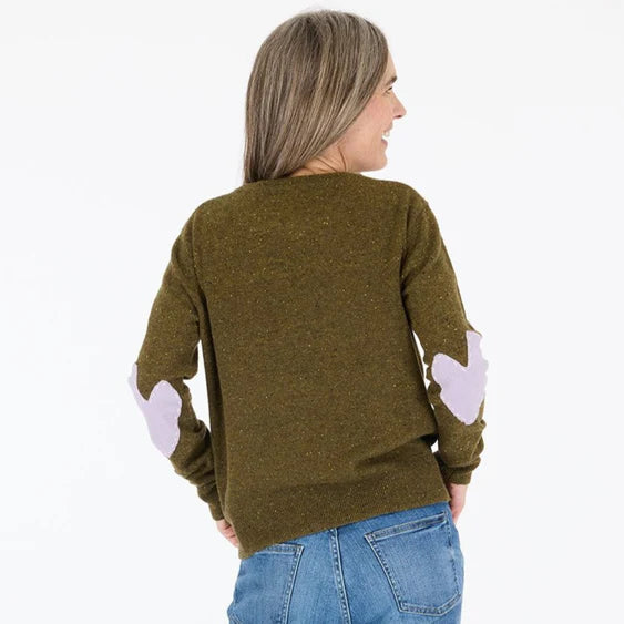 Kerri Rosenthal Patchwork Pullover, Army Green