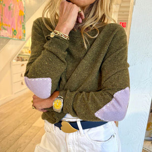 Kerri Rosenthal Patchwork Pullover, Army Green