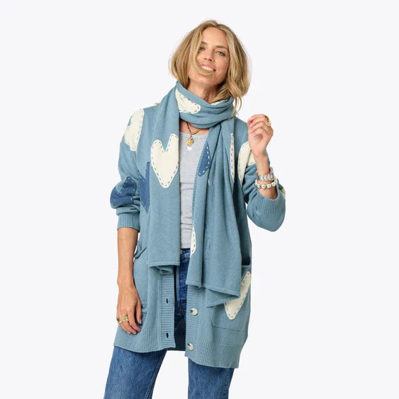 Kerri Rosenthal Zero Waste Scarf, Blue