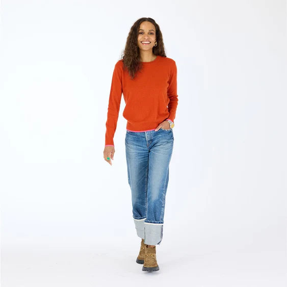 Kerri Rosenthal Patchwork Pullover, Rust