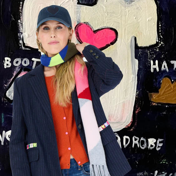 Kerri Rosenthal KR Imperfect Heart Hat, Indigo Blue