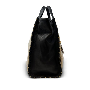 Kempton & Co Ballabriggs Tote - Natural Shearling & Black Leather