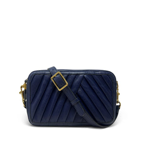 Kempton & Co Amberleigh Crossbody Bag - Pleated Indigo