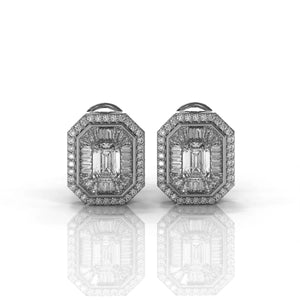 Corielle Lauren White Gold Diamond Earrings