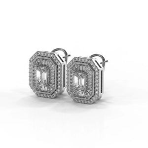 Corielle Lauren White Gold Diamond Earrings