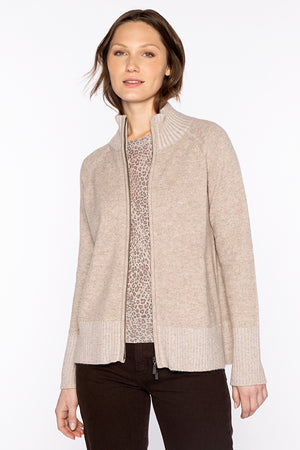 Kinross Plaited Zip Cardigan