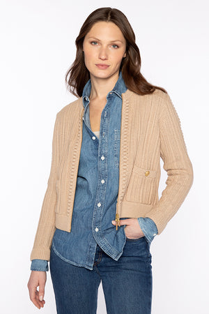 Kinross Bobble Zip Cardigan