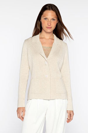 Kinross Fitted Notch Collar Cardigan