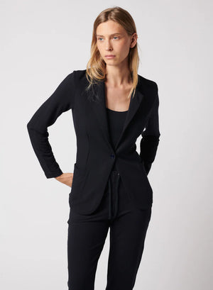 Majestic Filatures French Terry Brushed Fleece One-Button Blazer