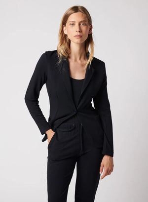 Majestic Filatures French Terry Brushed Fleece One-Button Blazer