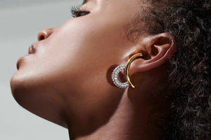 Demarson Marisa Pave Hoops, Available in 2 Sizes