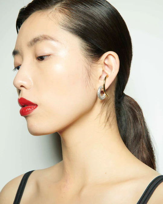 Demarson Marisa Pave Hoops, Available in 2 Sizes