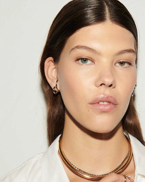 Demarson Marisa Two Tone Earrings, Available in 2 Sizes
