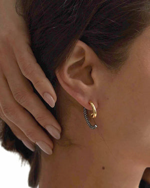 Demarson Pave Luna Earrings, Available in 2 Sizes