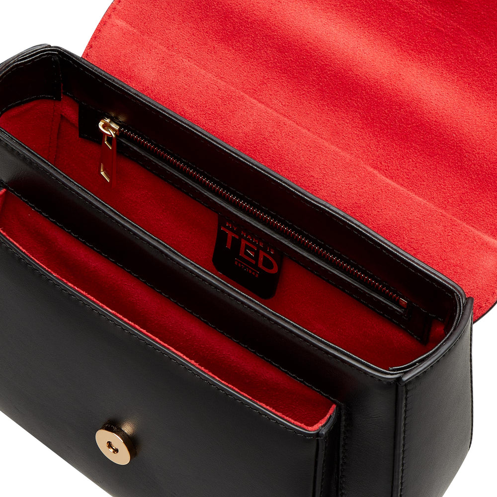 Ted 1942 Door Bag Crossbody, Black with Pink Door