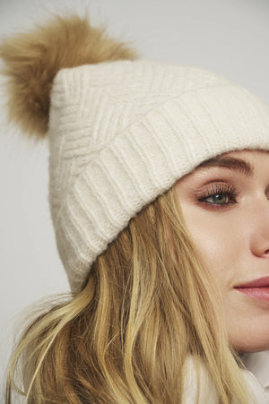 Rino & Pelle Marti Knitted Beanie with Pom-Pom