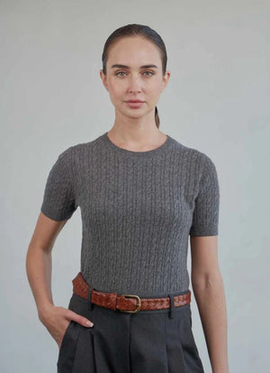 Phoebe Jon Nina Short Sleeve in Wool Cashmere