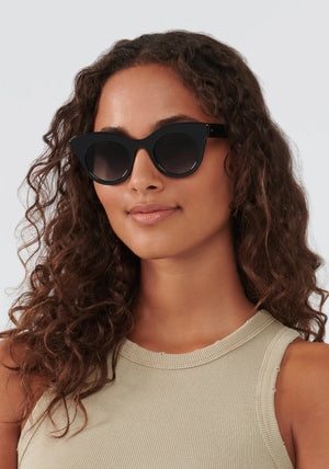 
            
                Load image into Gallery viewer, Krewe Olivia Mirrored Black + Black Crystal Sunglasses
            
        
