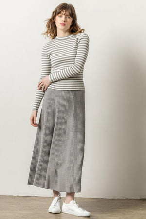 Lilla P Striped Crewneck Sweater