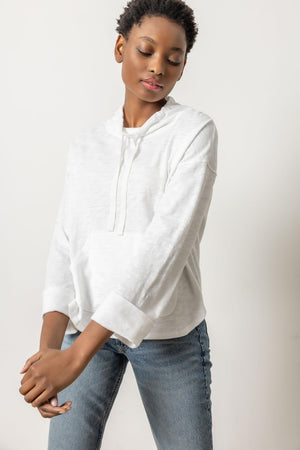 Lilla P Drawstring Neck Pullover