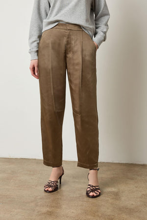 Lilla P Satin Fly Front Pant