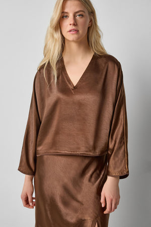 Lilla P Satin V-Neck Dolman