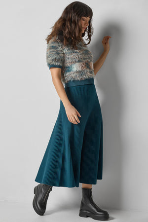 Lilla P Flared Knit Skirt