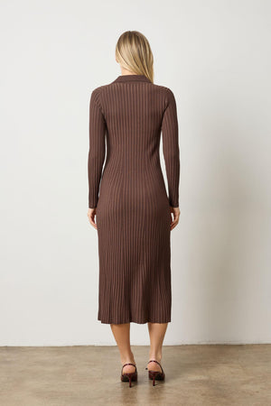 Lilla P Long Sleeve Rib Henley Dress