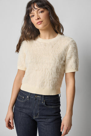 Lilla P Short Sleeve Brushed Crewneck